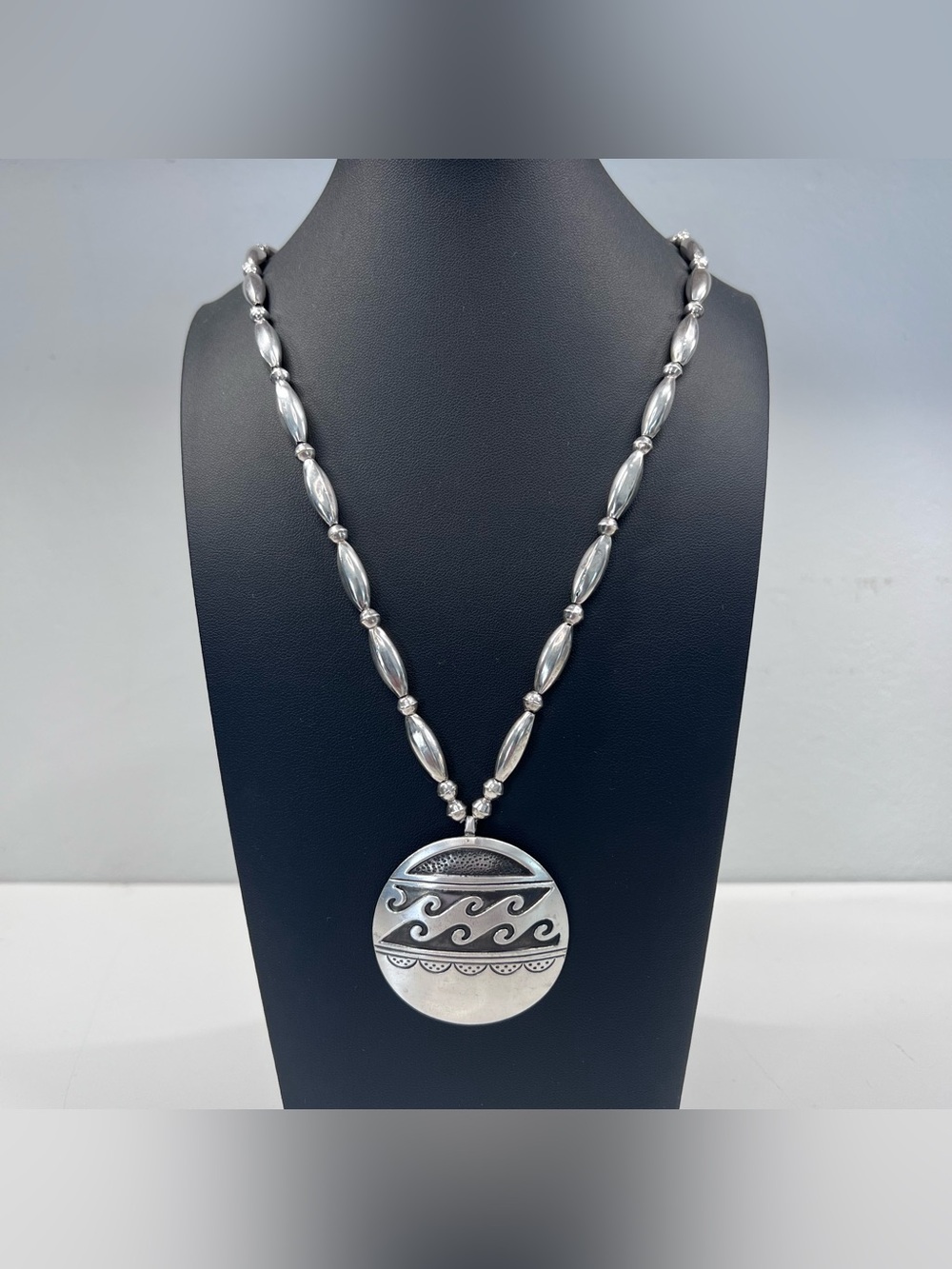Sterling Silver Navajo Pearls with Pendant